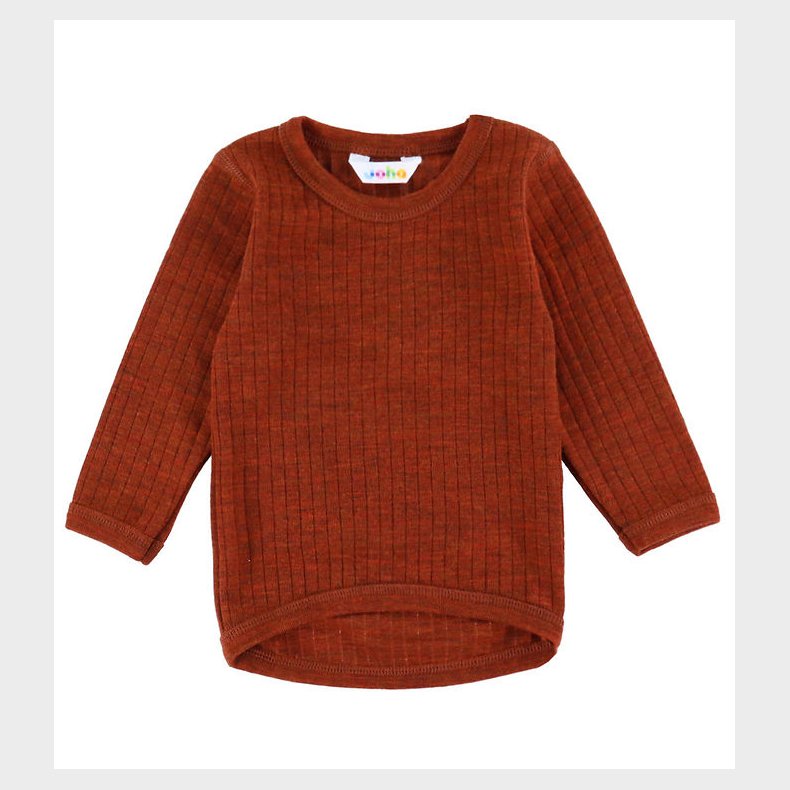 Joha Bluse - Uld - Rib - Rust