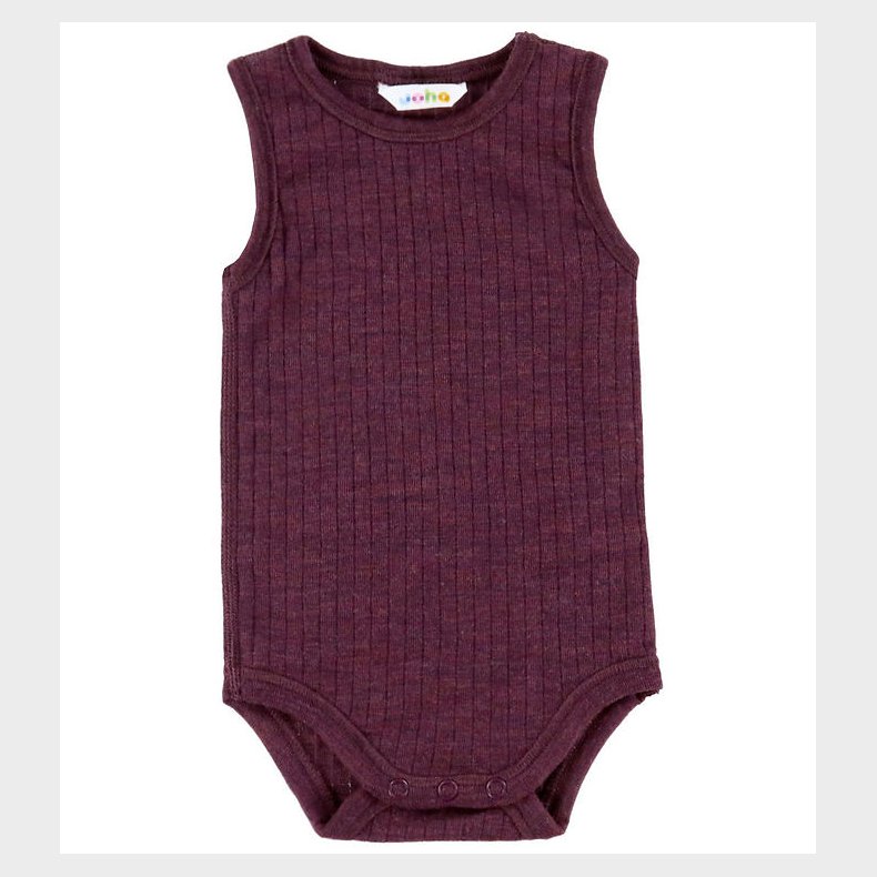 Joha Body u/ - Uld - Rib - Blomme