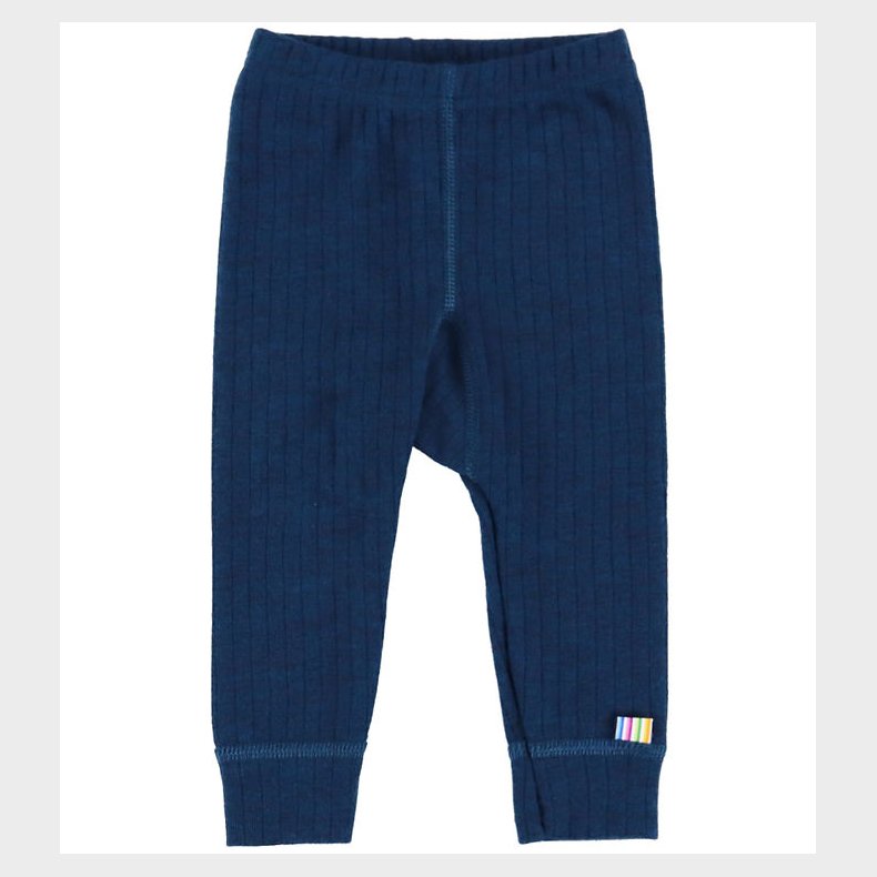 Joha Leggings - Uld - Rib - Mrk Turkis