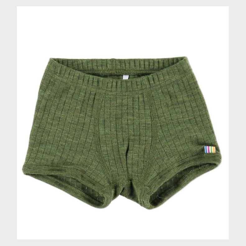 Joha Boxershorts - Uld - Rib - Mrk Oliven