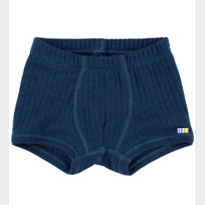 Joha Boxershorts - Uld - Rib - M�rk Turkis