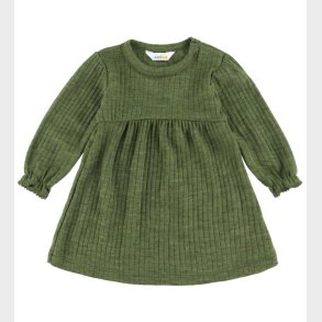 Joha Kjole - Uld - Rib - Mrk Oliven