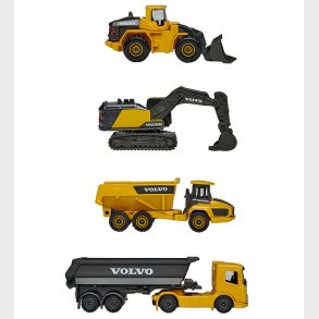 Majorette Legetj - Volvo Arbejdsmaskiner - 4 stk