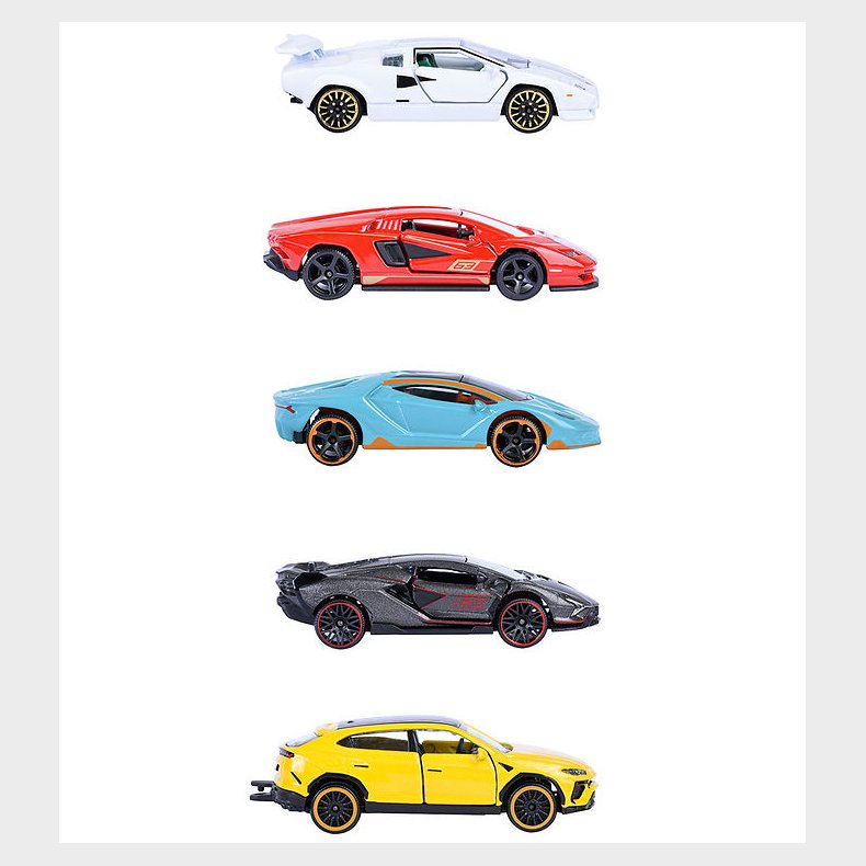 Majorette Biler - Lamborghini - 5-pak