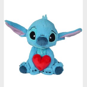 Disney Classic Bamse - Stitch m. Hjerte - 25 cm