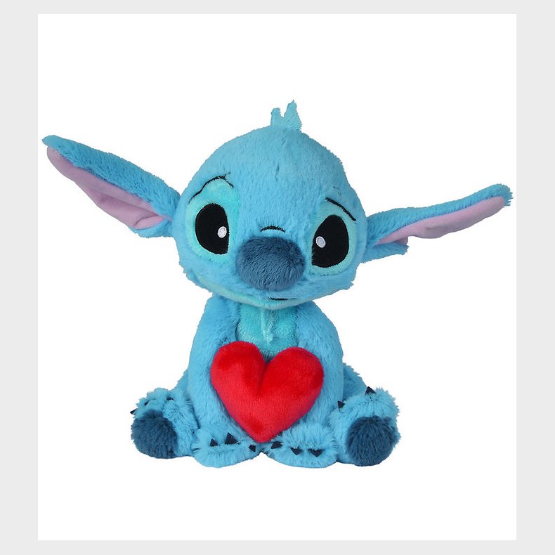 Disney Classic Bamse - Stitch m. Hjerte - 25 cm
