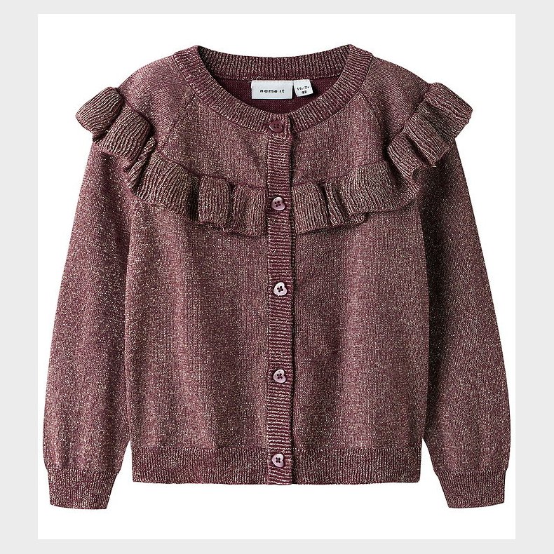 Name It Cardigan - Strik - NmfRefraja - Burgundy