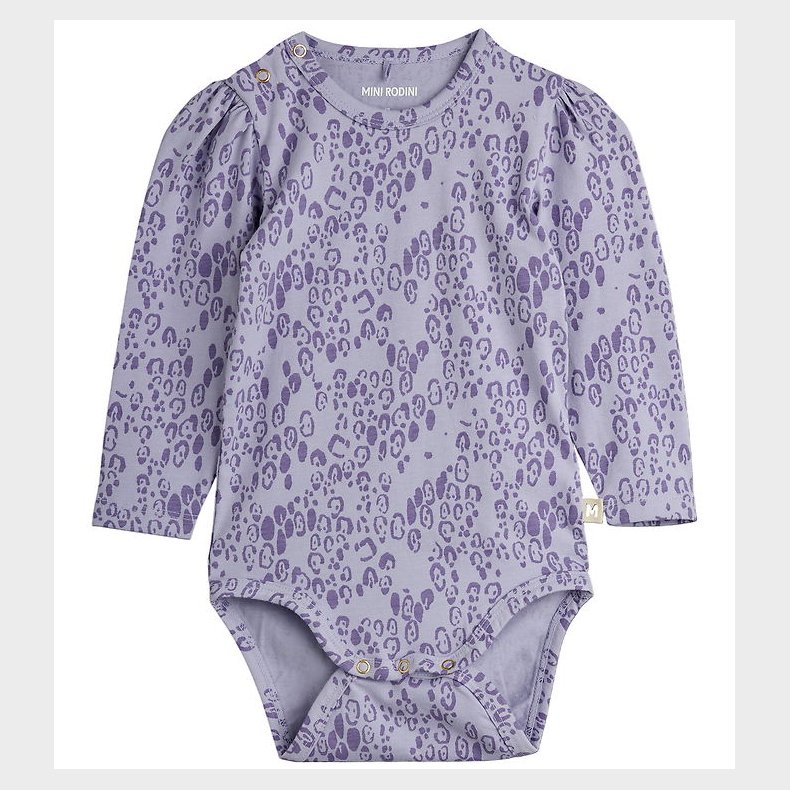 Mini Rodini Body l/ - Leopard - AOP - Purple