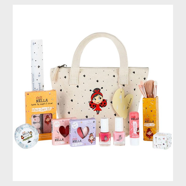 Miss Nella Sminketaske m. Indhold - Happy Birthday to Me Blue -