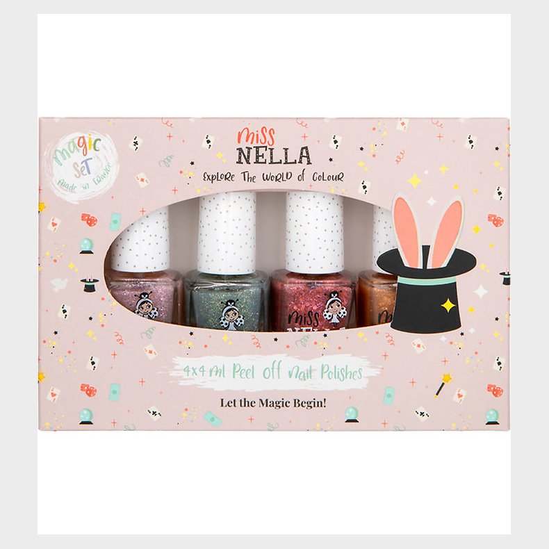 Miss Nella Neglelak - 4-pak - Pink & Green