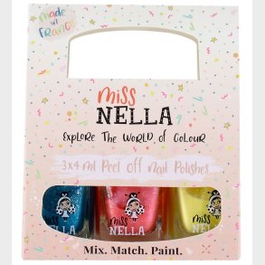 Miss Nella Neglelak - 3-pak - Klare Farver