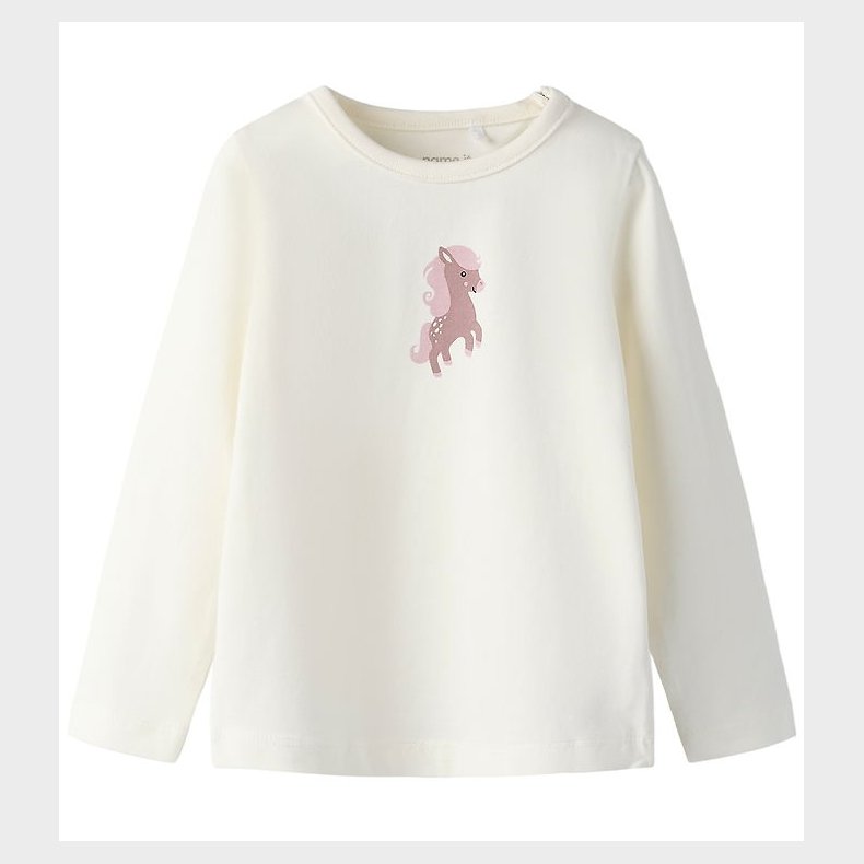 Name It Bluse - NbfVubie - Cloud Dancer/Cute Pony