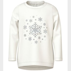 Name It Bluse - NmfViparty - Cloud Dancer/Snowflakes