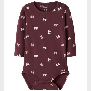 Name It Body l/ - NbfVandora - Burgundy/Bow