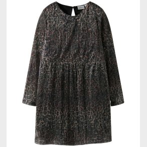 Name It Kjole - Pliss - NkfRisaring - Seal Brown/Leo