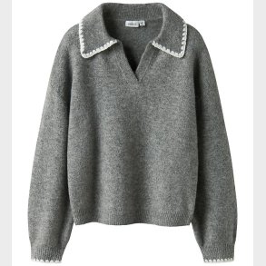 Name It Bluse - Polo Strik - NkfRikasa - Grey Melange