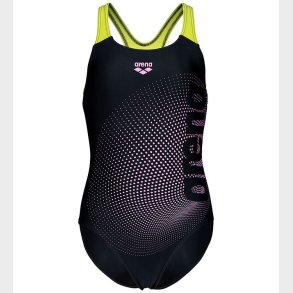 Arena Badedragt - Dim Light - Sort/Artic Lime