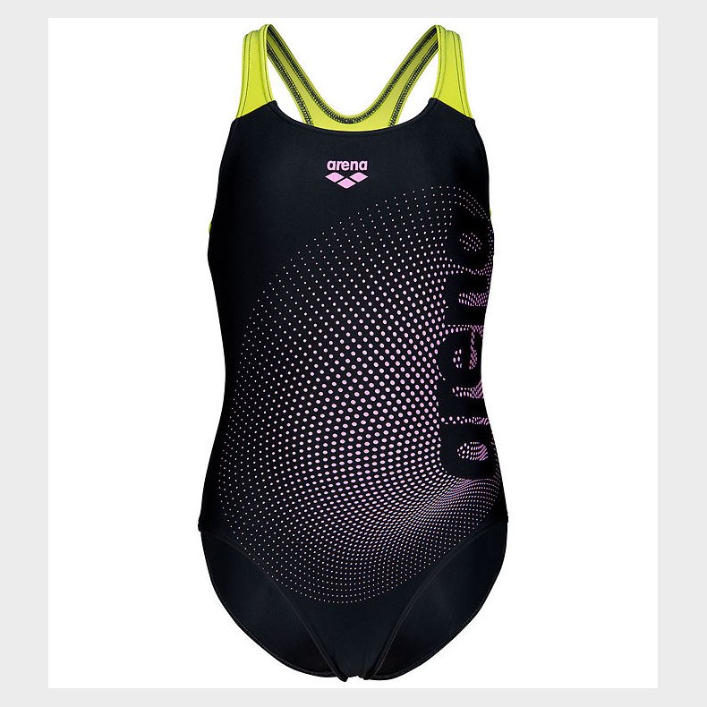 Arena Badedragt - Dim Light - Sort/Artic Lime