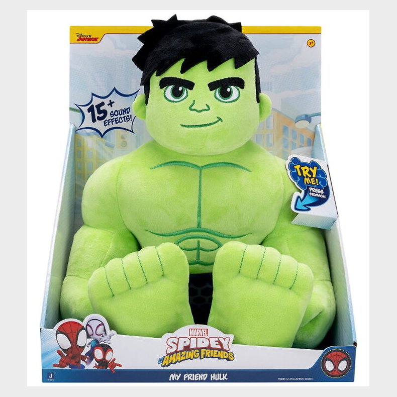 Spidey Bamse - Spidey My Friend Hulk Feature Plush