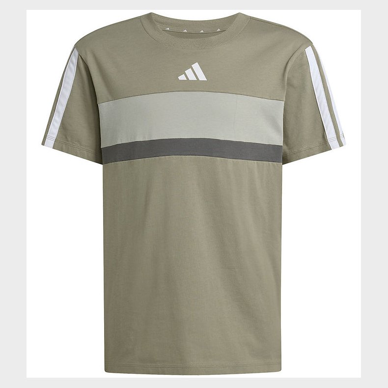 adidas Performance T-Shirt - J 3S TIB T - SILPEB/METGRY/GRESIX