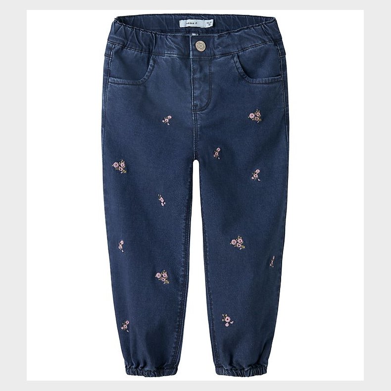 Name It Jeans - NmfRose - Dark Blue Denim/Flower Emb