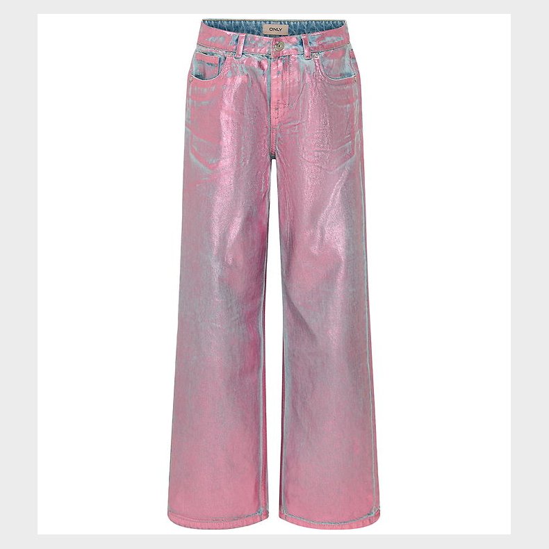 Kids Only Jeans - KogCobain - Wide - Light Blue Denim/Pink Foil