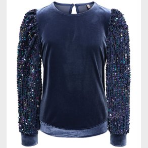 Kids Only Bluse - KogConfidence - Velour/Palietter - Naval Acade