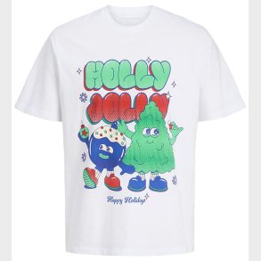 Jack & Jones T-shirt - JorHoliday Cartoon - Bright White/Holly
