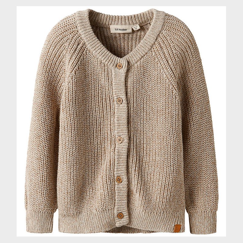 Lil Atelier Cardigan - Strik - NmmRokko - Oxford Tan/Melange