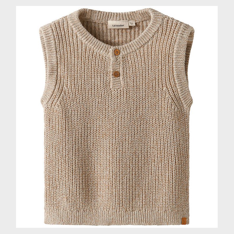 Lil Atelier Vest - Strik - NmmRokko - Oxford Tan/Melange