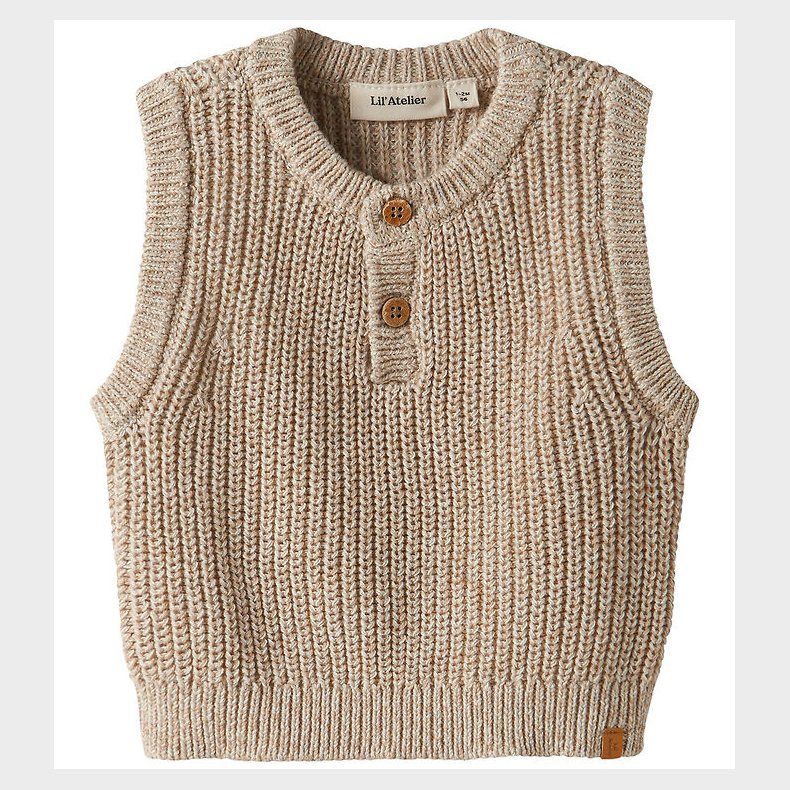 Lil Atelier Vest - Strik - NmmRokko - Oxford Tan/Melange