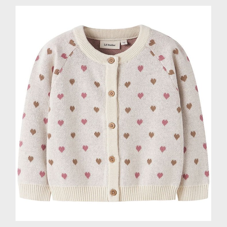 Lil Atelier Cardigan - Strik - NmfSaran - Turtledove/Sepia Tint