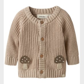 Lil Atelier Cardigan - Strik - NbmEmlen - Oxford Tan m. Svampe