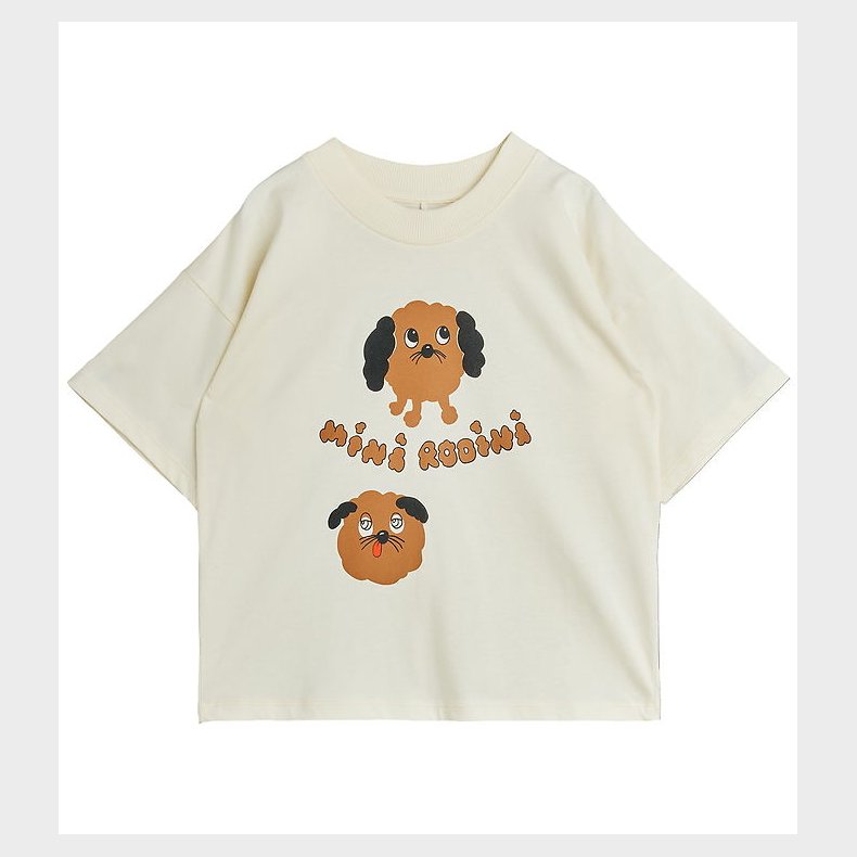 Mini Rodini T-shirt - Doggies - Offwhite