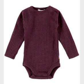 Joha Body l/ - Uld - Rib - Blomme