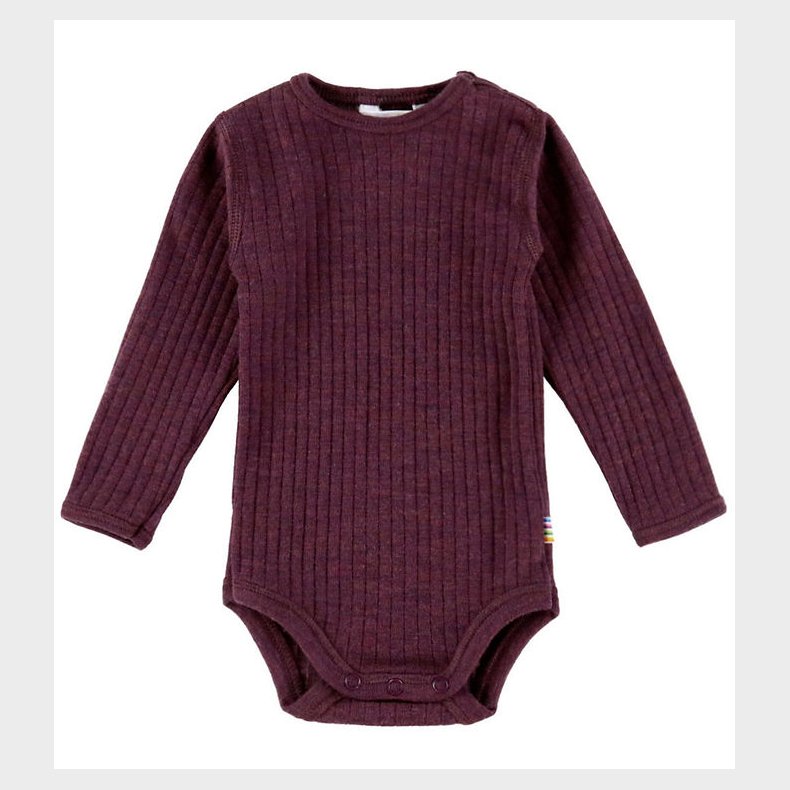 Joha Body l/ - Uld - Rib - Blomme