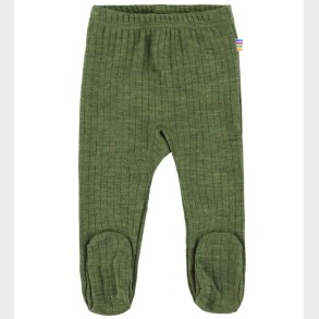 Joha Leggings m. Fdder - Uld - Rib - Mrk Oliven