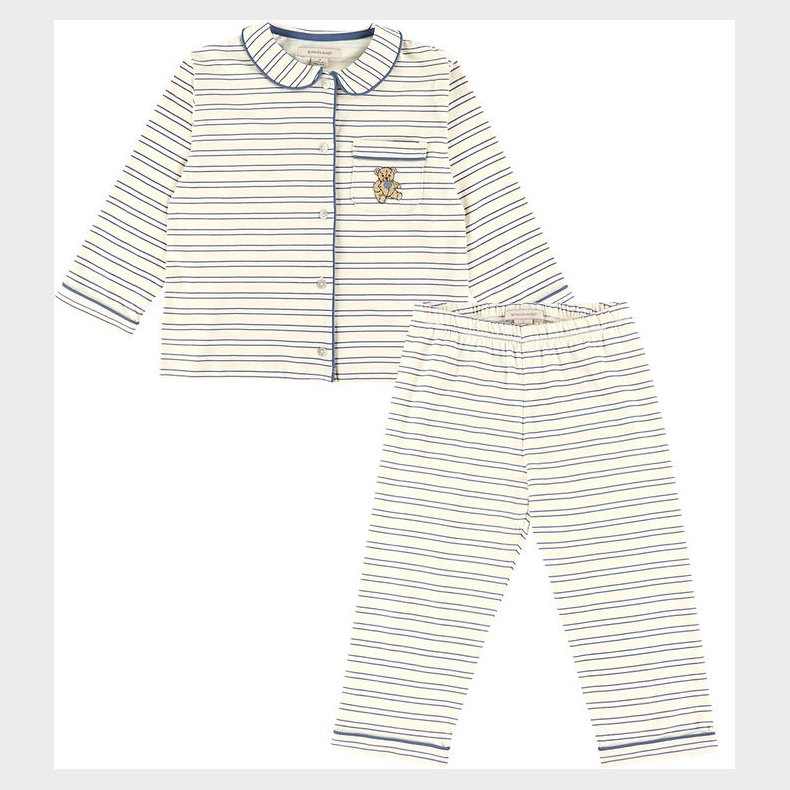 Konges Sljd Nattj - Pio - Indigo Butter Stripe