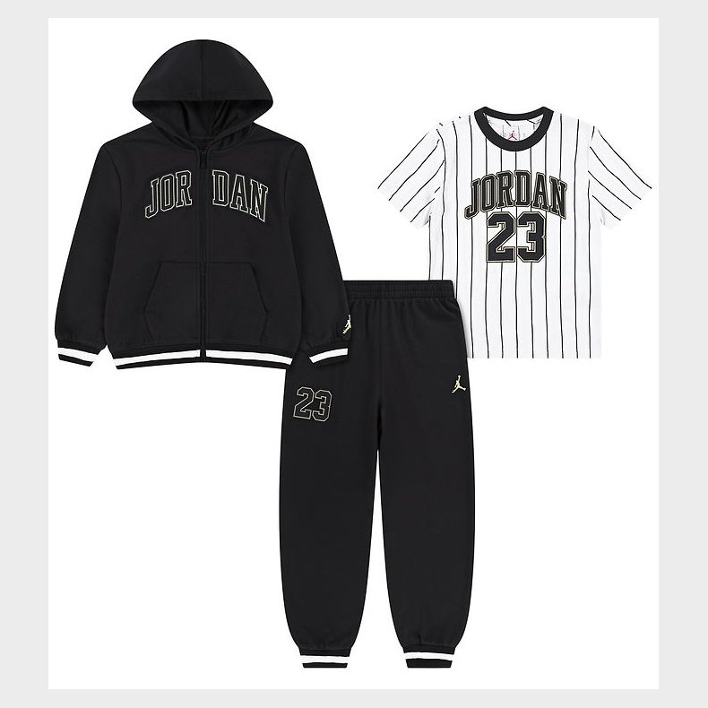 Jordan Sweatst - Sort/Hvid m. Guld