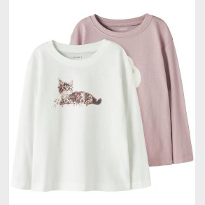 Name It Bluse - 2-pak - NmfVotea - Cloud Dancer/Keepsake Lilac P