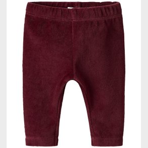 Name It Leggings - Velour - NbfRoxy - Burgundy