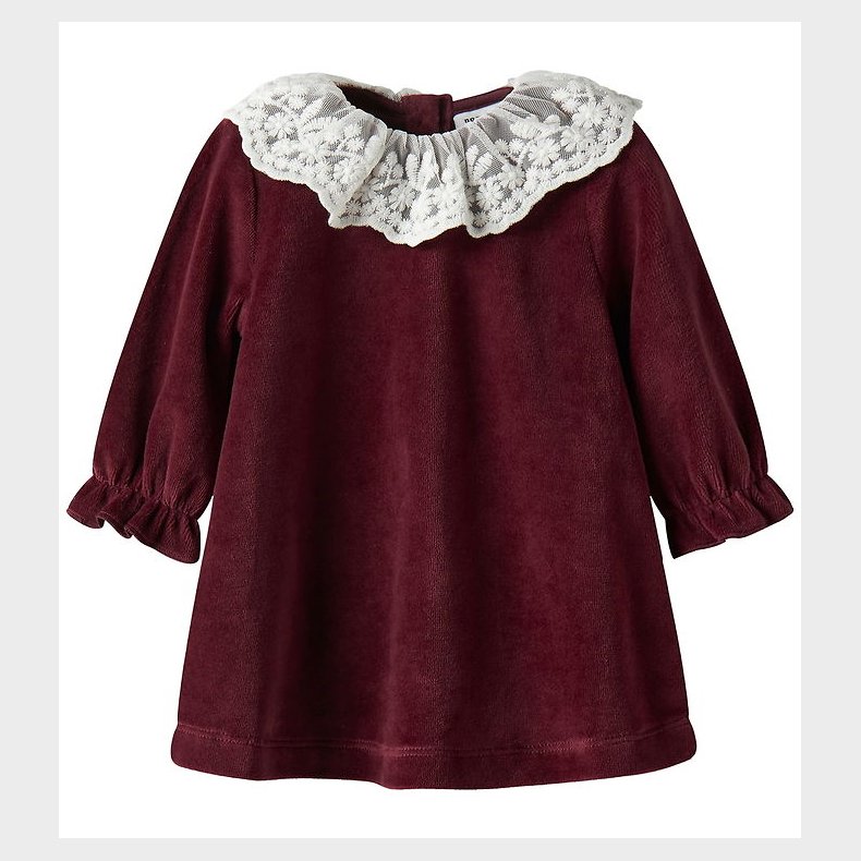 Name It Kjole - Velour - NbfRoxy - Burgundy