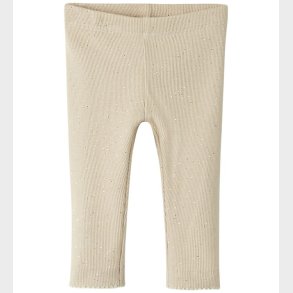 Name It Leggings - NbfRosally - Rib - Cement