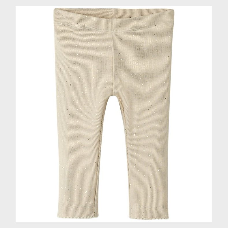 Name It Leggings - NbfRosally - Rib - Cement