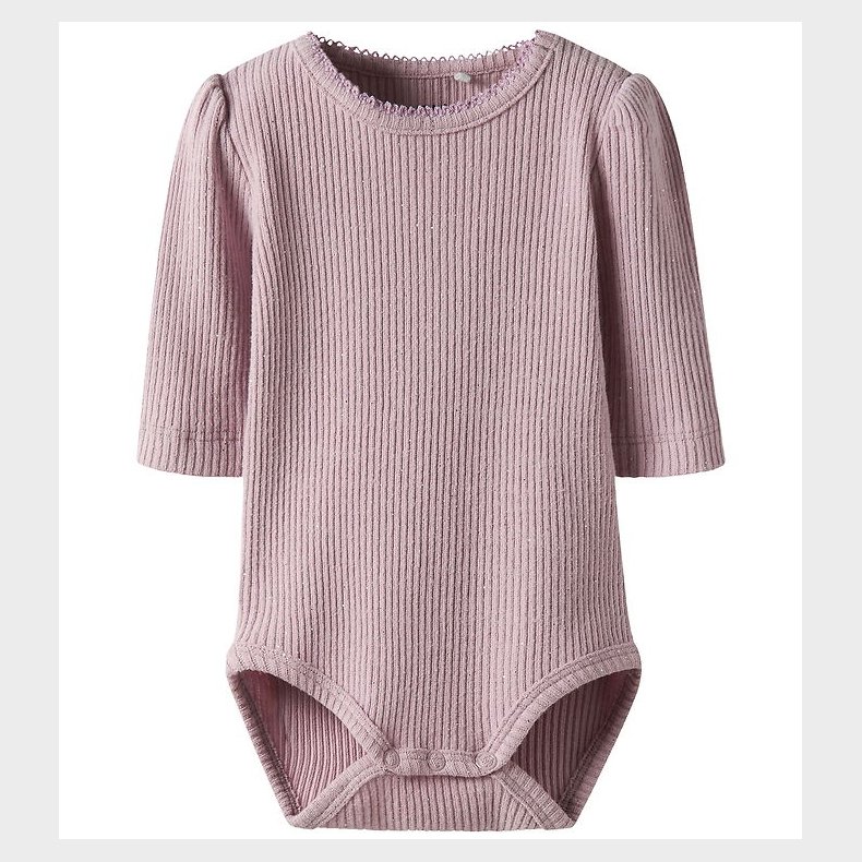 Name It Body l/ - Rib - NbfRosally - Keepsake Lilac m. Glimmer
