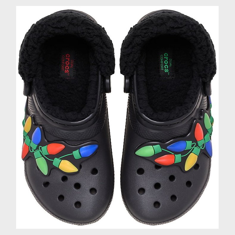 Crocs Sandaler - Classic Lined Holiday Lights Clog - Sort/Multi
