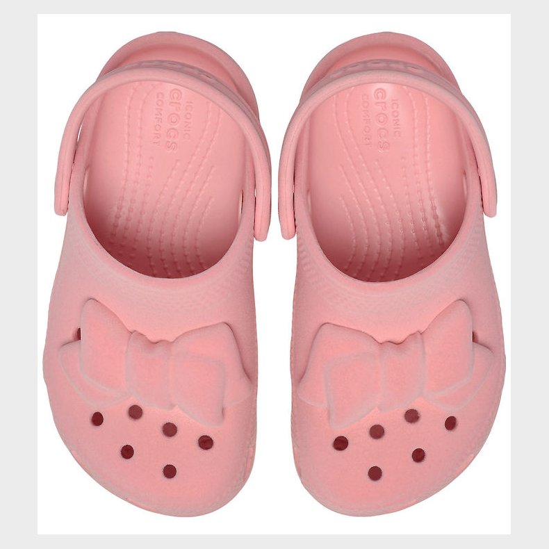 Crocs Sandaler - Classic Velvet Bow Clog T - Powder Pink