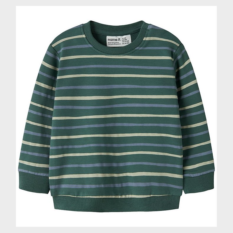 Name It Sweatshirt - NbmVimmer - Bistro Green/Stripes