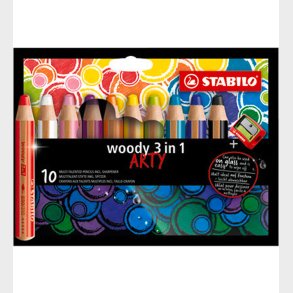 Stabilo Farveblyanter - Woody - 3-i-1 - Arty - 12 stk. - Multifa