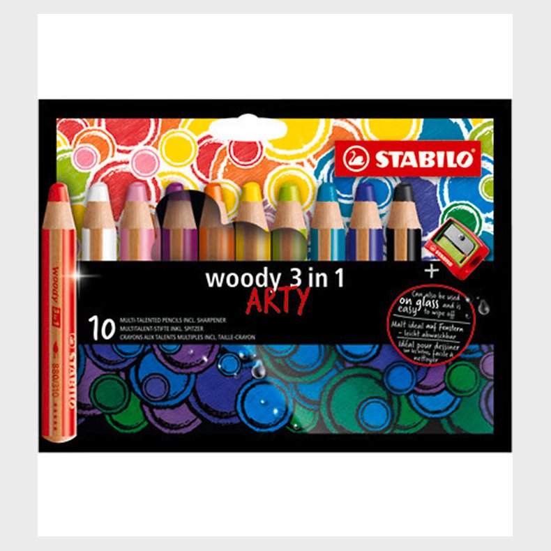 Stabilo Farveblyanter - Woody - 3-i-1 - Arty - 12 stk. - Multifa